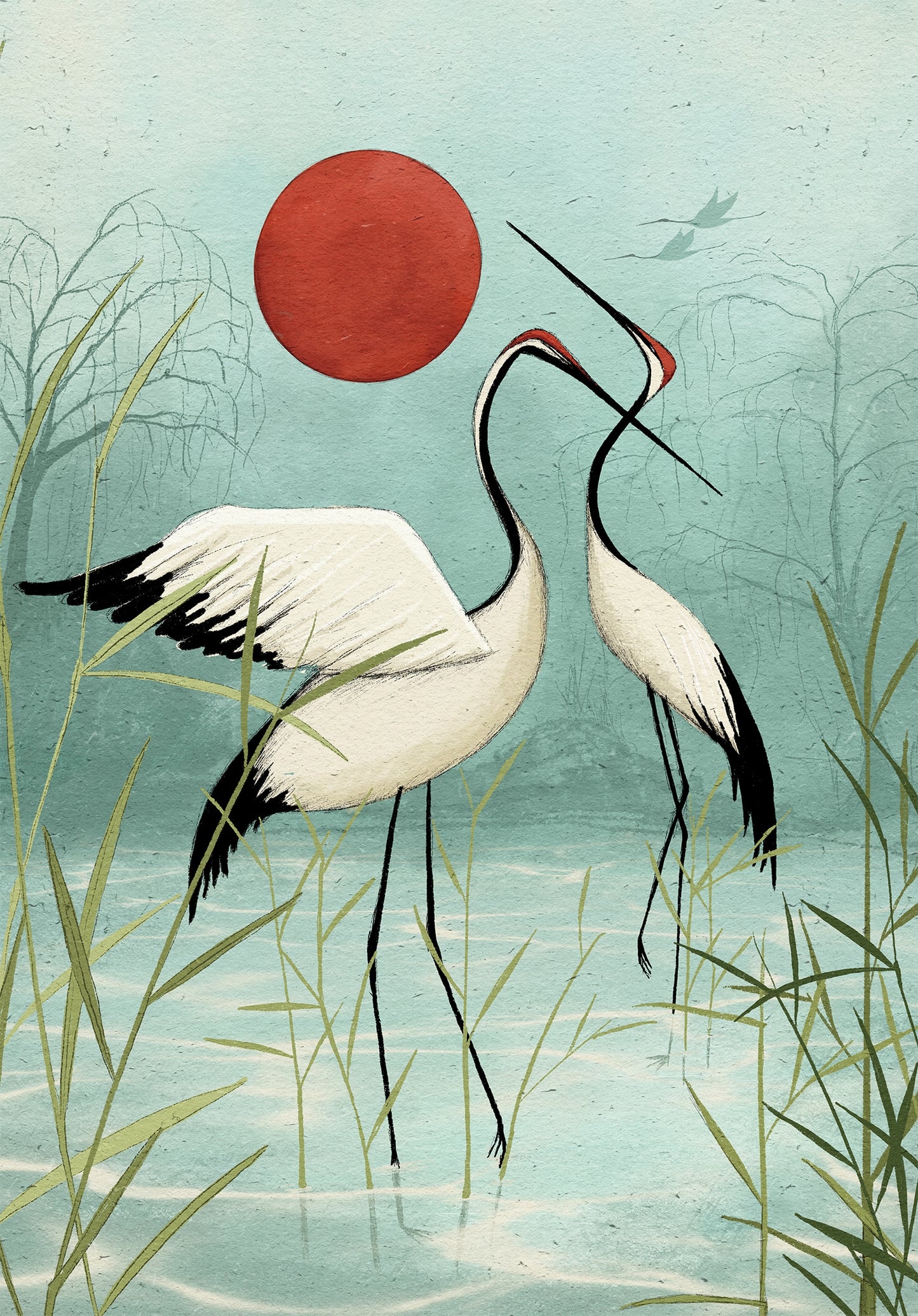 Cranes - Art print