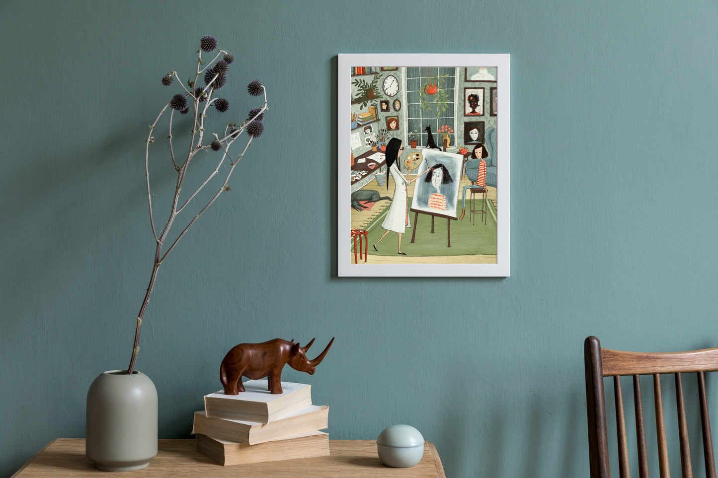 The Portrait painter and the model - Art print