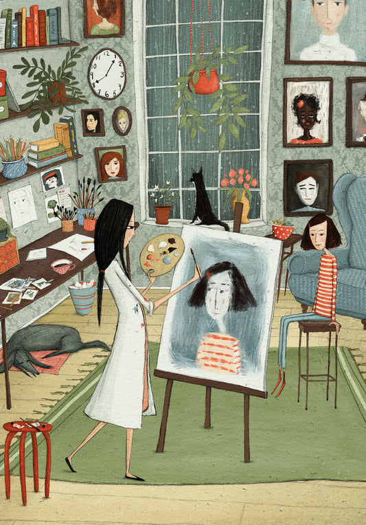 The Portrait painter and the model - Art print