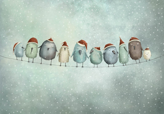 Birds on a wire - Art print