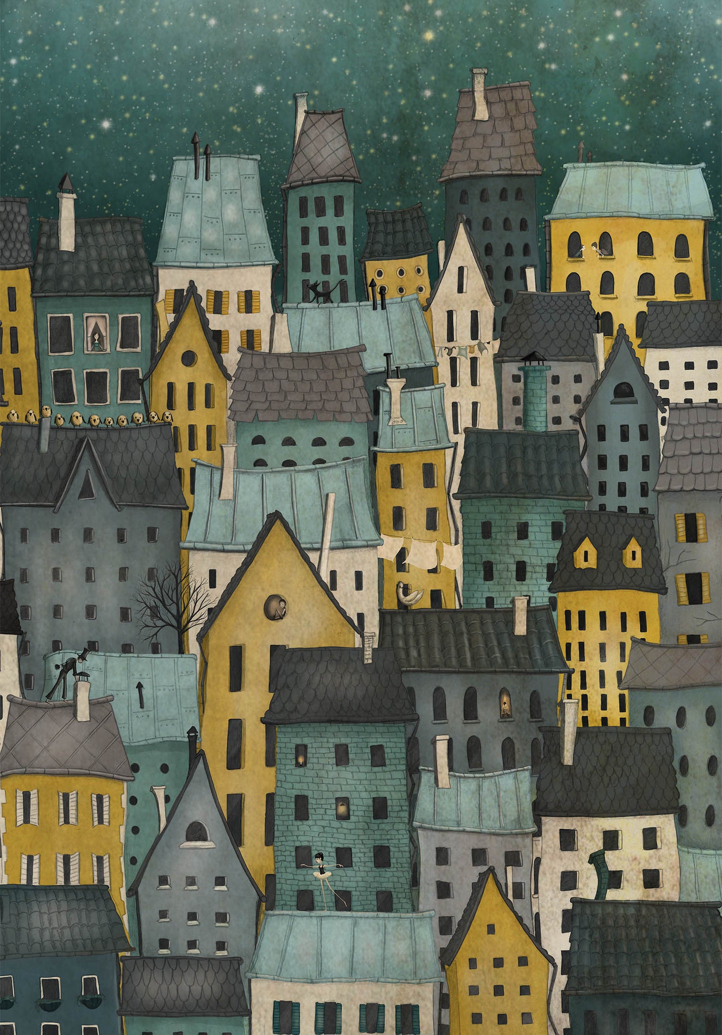 City by night - Art print