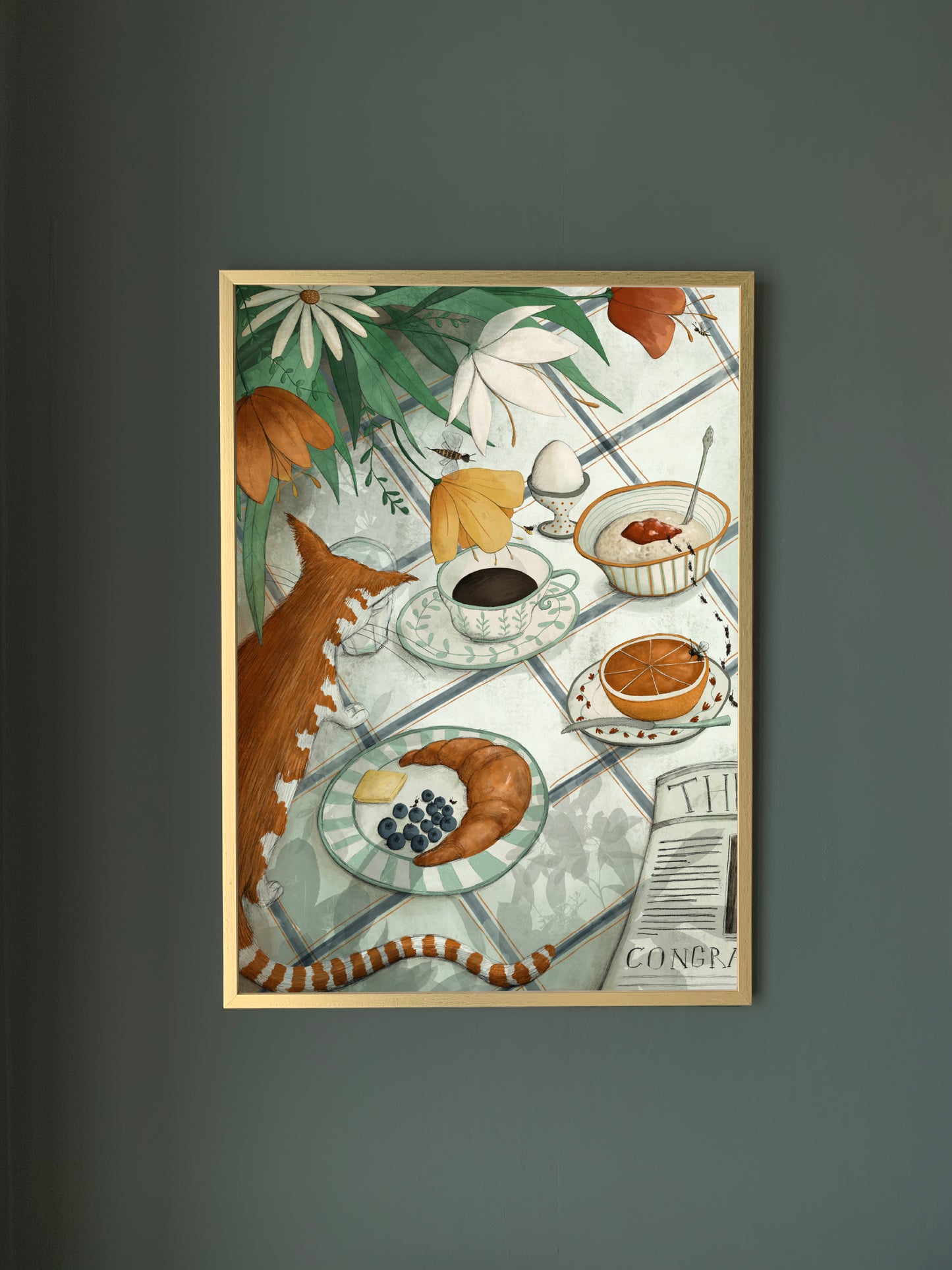 Hungry friends - Art print