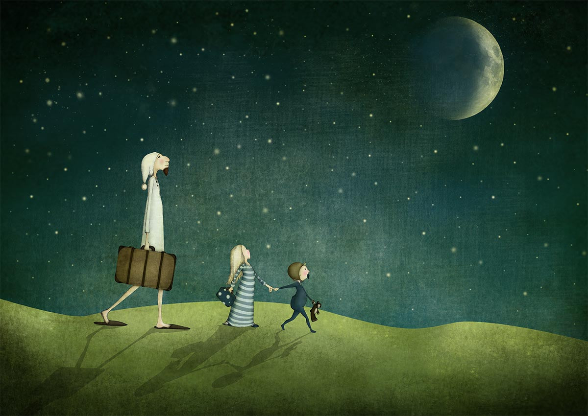 Journey by night - Art print