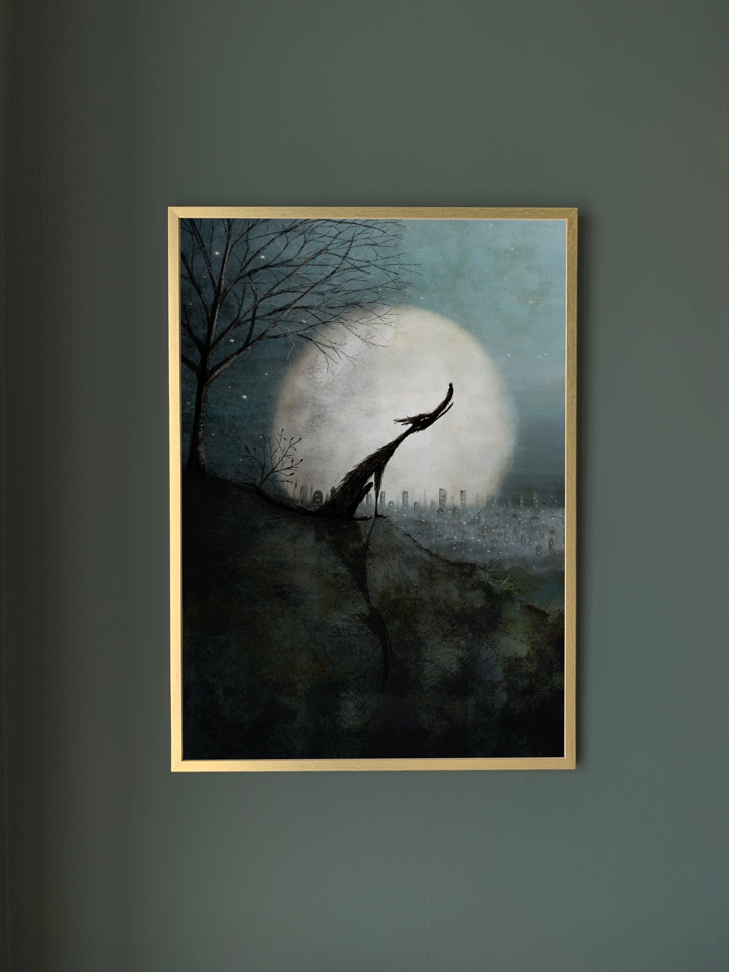 Wolf moon- Art print