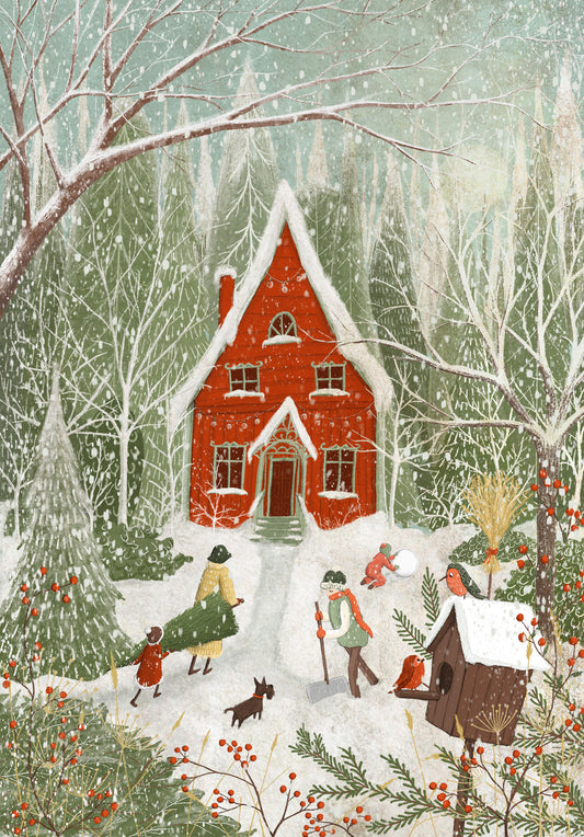 Christmas garden - Artprint