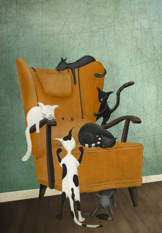 Cat life - Art print